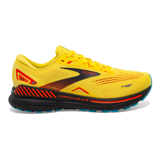 Brooks-Men's Brooks Adrenaline GTS 23-Yellow/Foraged Iron/Orange-Pacers Running