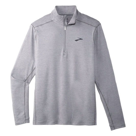 Brooks-Men's Brooks Dash 1/2 Zip 2.0-Heather Stone-Pacers Running