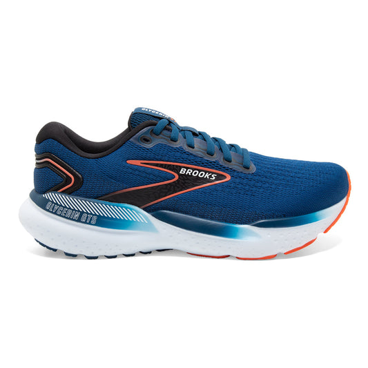 Brooks-Men's Brooks Glycerin GTS 21-Blue Opal/Black/Nasturtium-Pacers Running