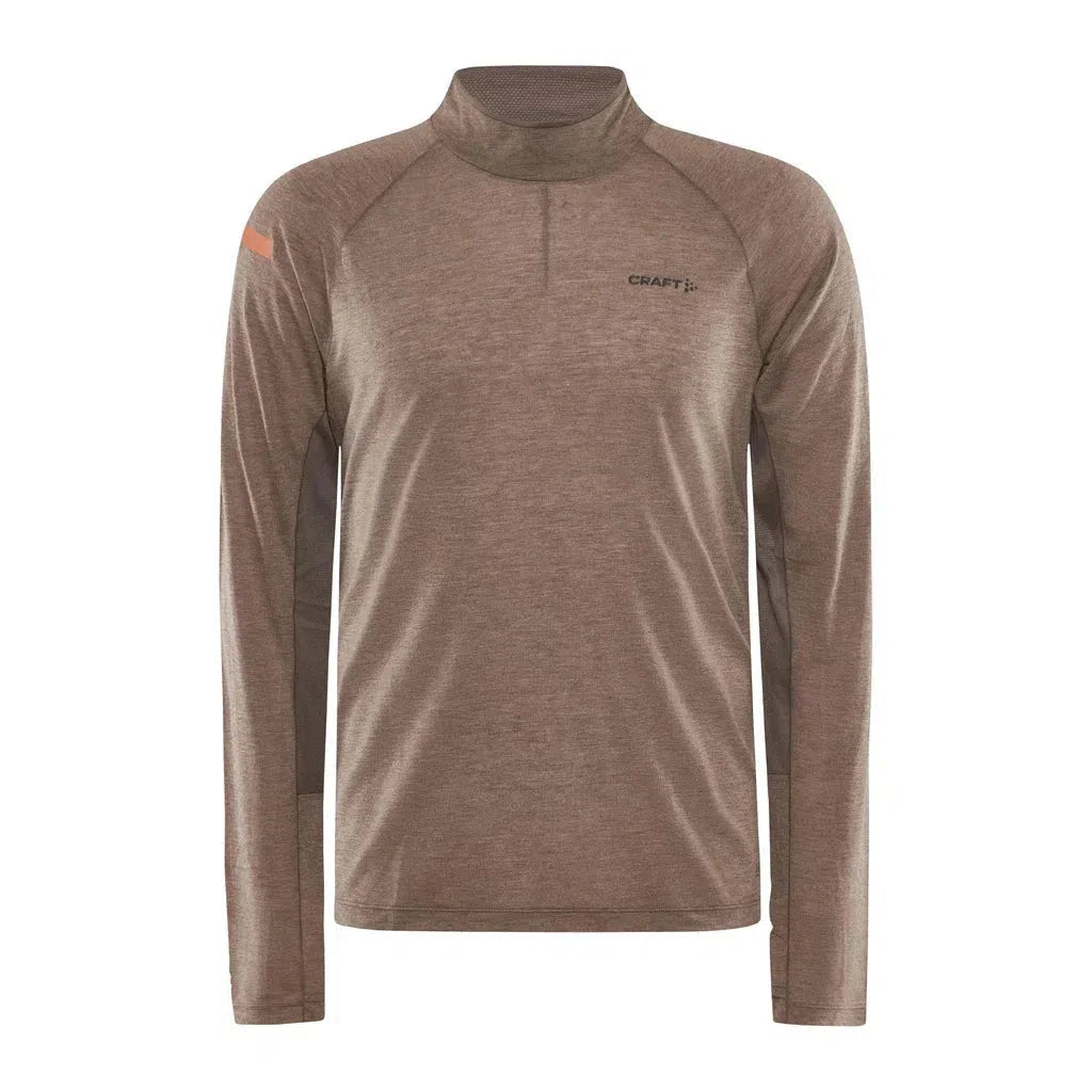 Craft-Men's Craft ADV SubZ Wool LS Tee 2-DK Clay-Melange-Pacers Running