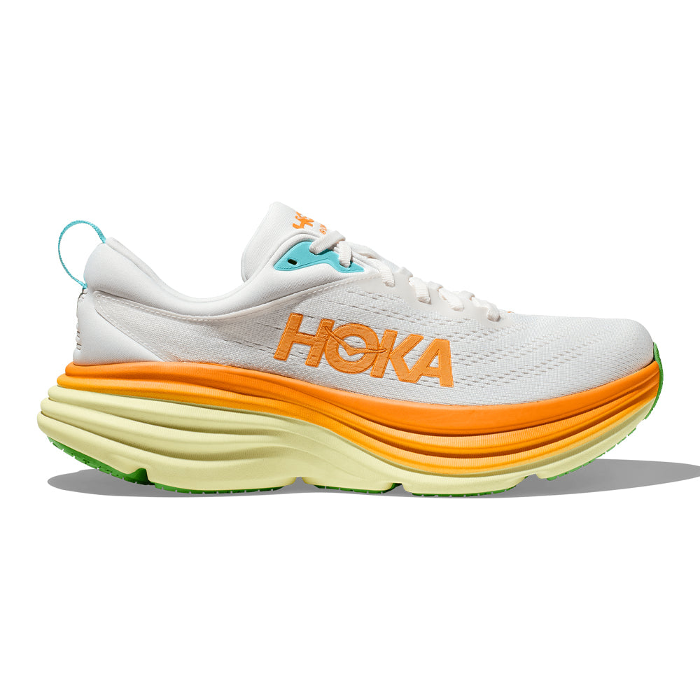 HOKA ONE ONE-Men's HOKA ONE ONE Bondi 8-Blanc De Blanc/Solar Flare-Pacers Running