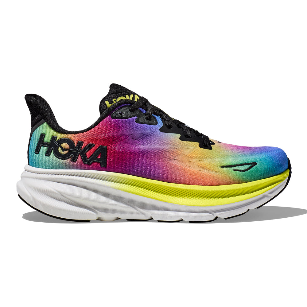 HOKA ONE ONE-Men's HOKA ONE ONE Clifton 9-Black/Multi-Pacers Running