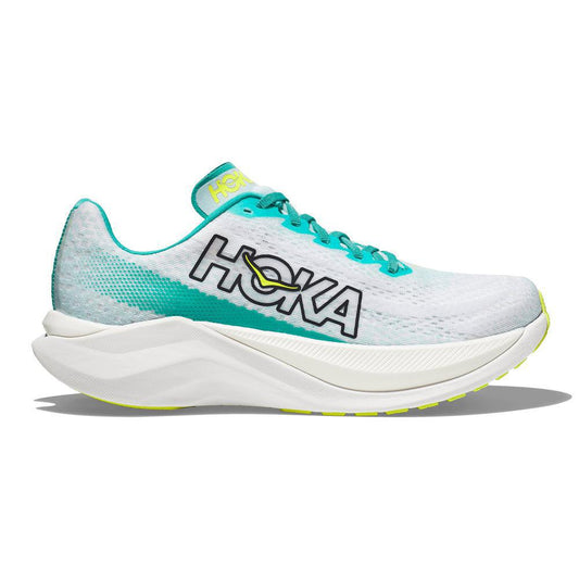 HOKA ONE ONE-Men's HOKA ONE ONE Mach X-White/Blue Glass-Pacers Running