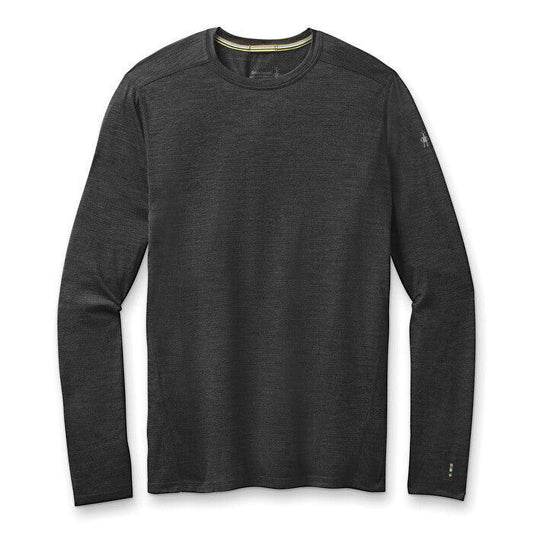 Smartwool-Men's Smartwool Classic All-Season Merino Base Layer Long Sleeve-Iron Heather-Pacers Running