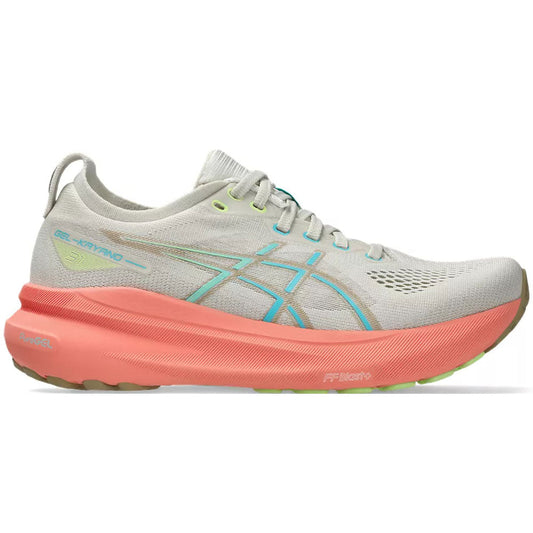 Women's Asics Gel-Kayano 31, Birch/Energy Aqua, 7 B Medium