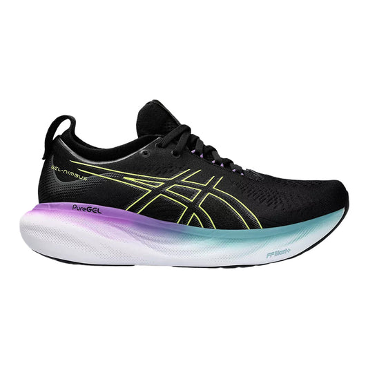 ASICS-Women's ASICS GEL-Nimbus 25-Black/Glow Yellow-Pacers Running