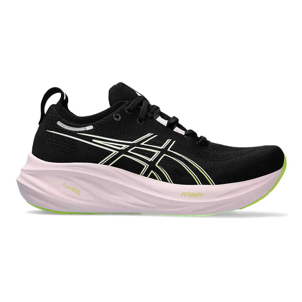 ASICS-Women's ASICS GEL-Nimbus 26-Black/Neon Lime-Pacers Running