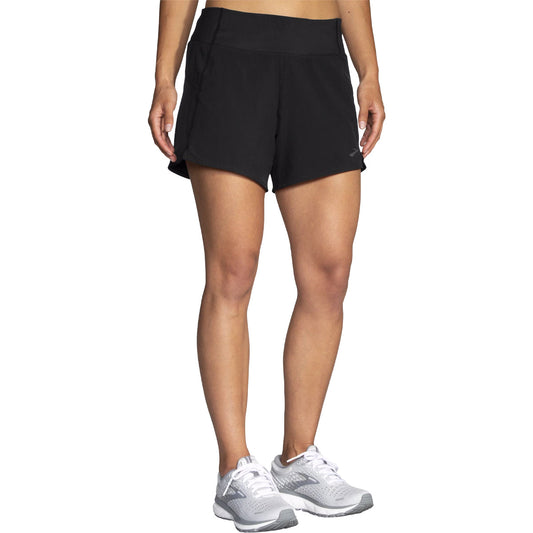 Brooks-Women's Brooks Chaser 5" Short-Black-Pacers Running