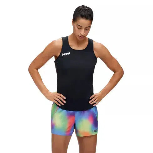 HOKA ONE ONE-Women's HOKA ONE ONE Tank-Black/Multi-Pacers Running