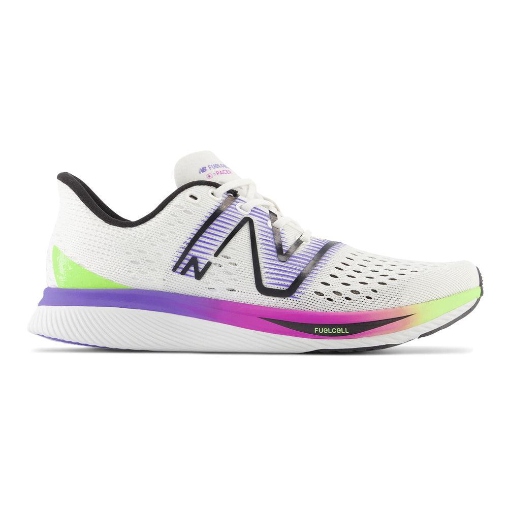 New Balance-Women's New Balance FuelCell SuperComp Pacer-White/Electric Indigo/Thirty Watt/Cosmic Rose-Pacers Running