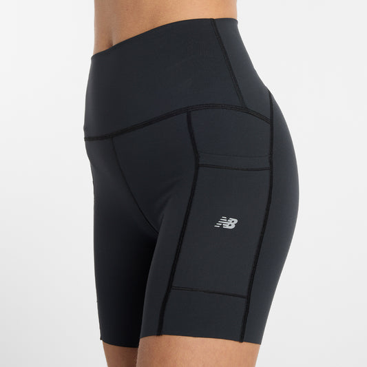 Women's New Balance NB Sleek Pocket High Rise Short 6