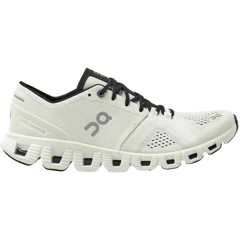 Women's On Cloud X 3, White/Black, 9 B Medium