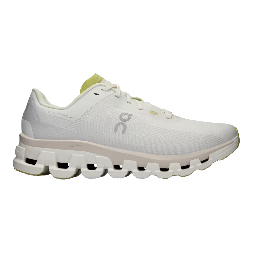 Women's On Cloudflow 4, White/Sand, 6.5 B Medium