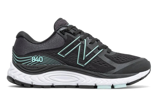 Women's New Balance Fresh Foam 840v5, Black/Storm Blue, 5.5 D Wide