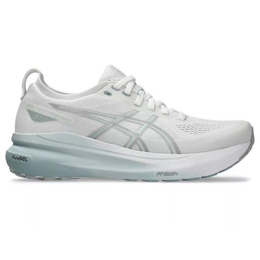 Women's Asics Gel-Kayano 31, White/Dolphin Grey, 11 B Medium