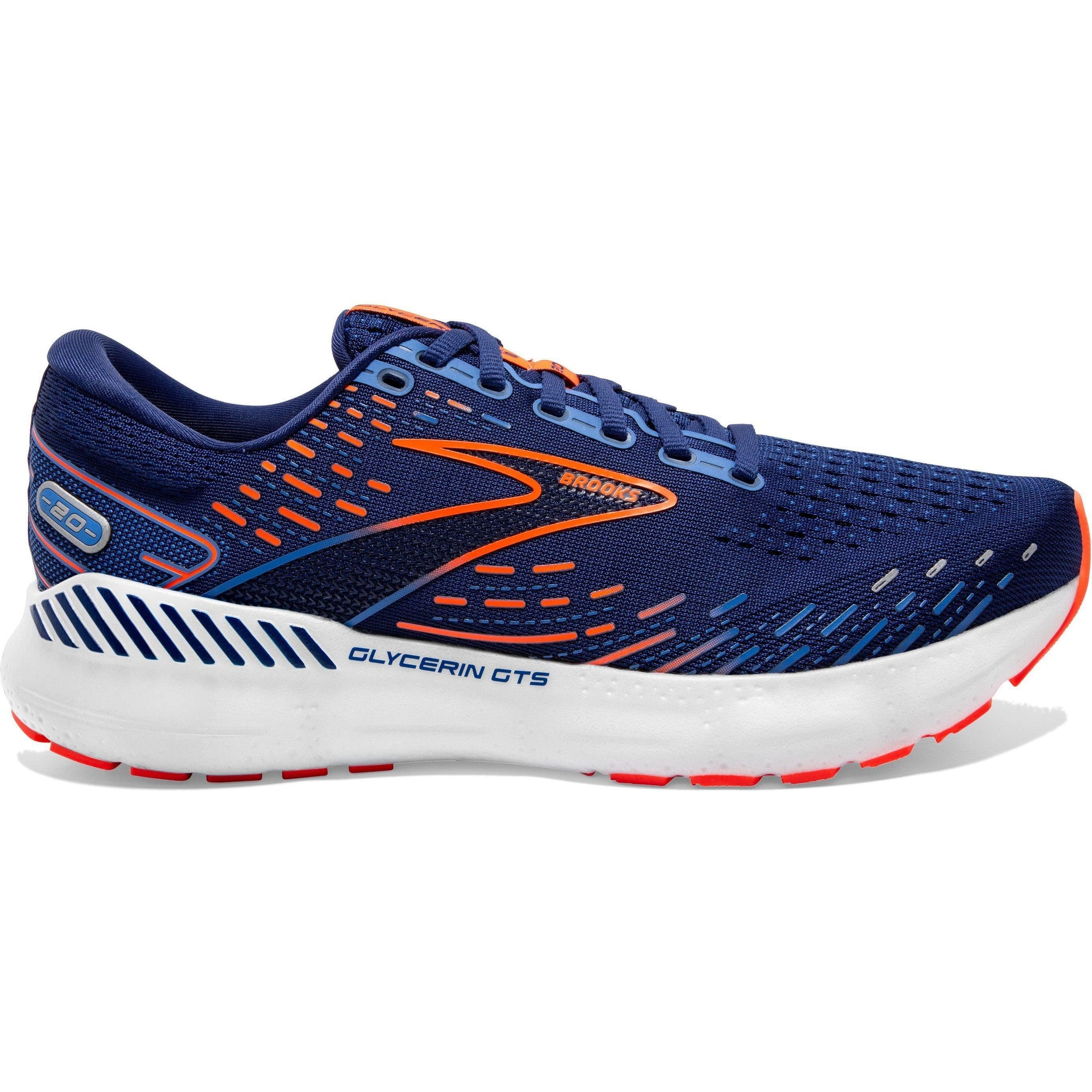 Brooks-Men's Brooks Glycerin GTS 20-Blue Depths/Palace Blue/Orange-Pacers Running