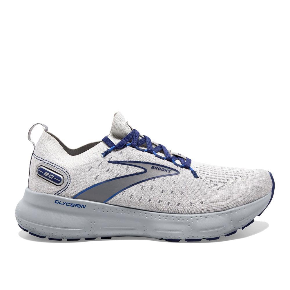 Brooks-Men's Brooks Glycerin StealthFit 20-Oyster/Alloy/Blue Depths-Pacers Running