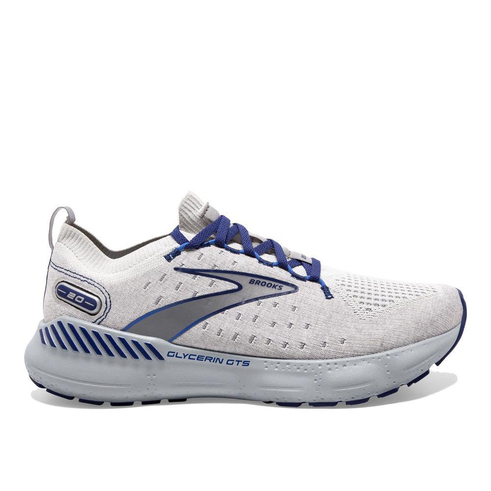 Brooks-Men's Brooks Glycerin StealthFit GTS 20-Oyster/Alloy/Blue Depths-Pacers Running