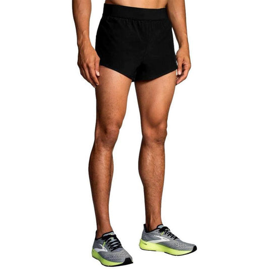 Brooks-Men's Brooks Sherpa 3" Split Short-Black-Pacers Running