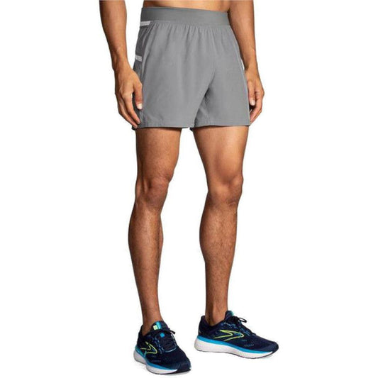 Brooks-Men's Brooks Sherpa 5" Short-Steel/Ash-Pacers Running