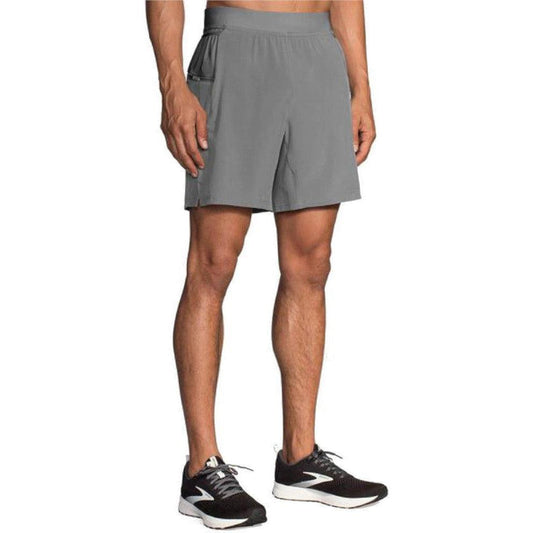 Brooks-Men's Brooks Sherpa 7" 2-in-1 Short-Steel-Pacers Running