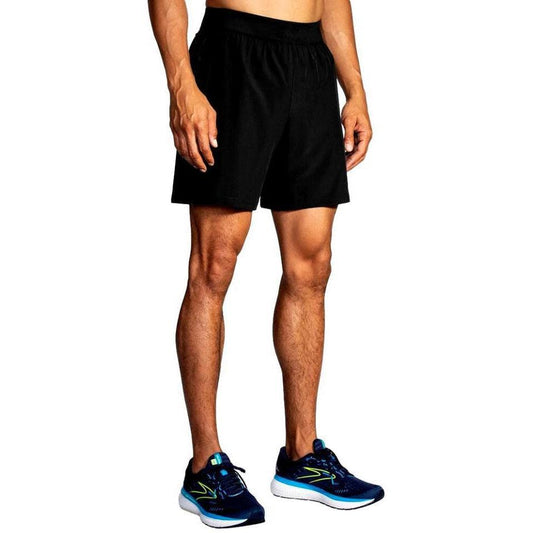 Brooks-Men's Brooks Sherpa 7"" Short-Black-Pacers Running
