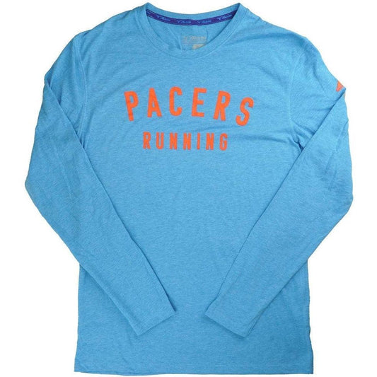 Pacers Running-Men's Mizuno Pacers Running Long Sleeve-Swedish Blue/Orange Screen-Pacers Running