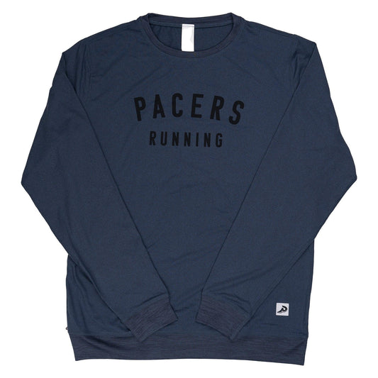 Sky Manufacturing-Men's Pacers Performance Tech Sweatshirt-Heather Navy-Pacers Running