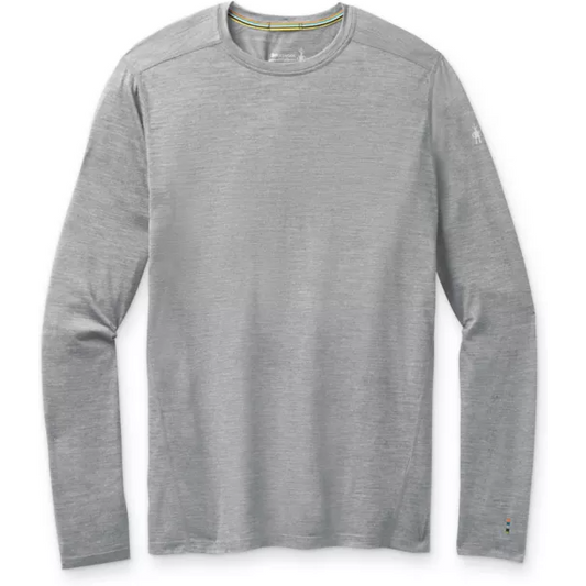 Smartwool-Men's Smartwool Merino 150 Base Layer Long Sleeve-Light Gray Heather-Pacers Running