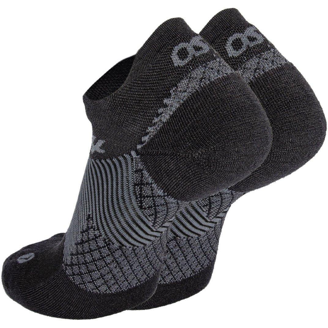 OS1st-OS1st FS4 Merino Plantar Fasciitis Compression Socks - No Show-Black-Pacers Running