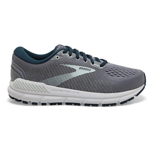 Brooks-Women's Brooks Addiction GTS 15-Grey/Navy/Aqua-Pacers Running