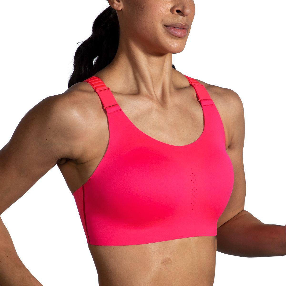 Brooks-Women's Brooks Dare Racerback Run Bra 2.0-Hyper Pink-Pacers Running