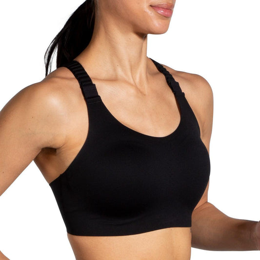 Brooks-Women's Brooks Dare Racerback Run Bra 2.0-Black-Pacers Running