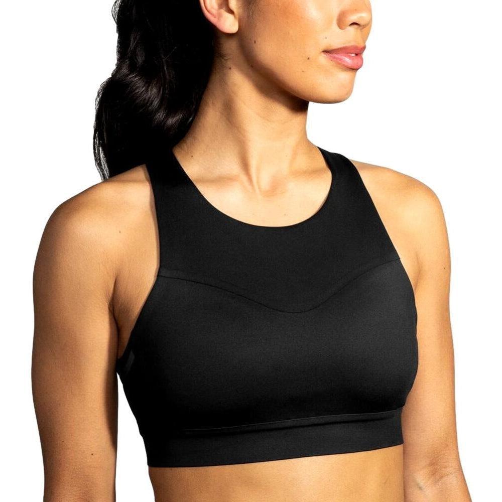 Brooks-Women's Brooks Drive 3 Pocket Run Bra-Black-Pacers Running