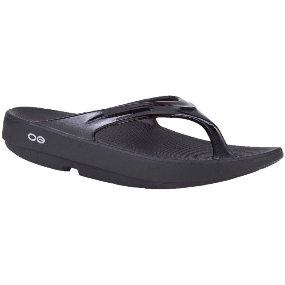 OOFOS-Women's OOFOS OOlala Thong-Black-Pacers Running