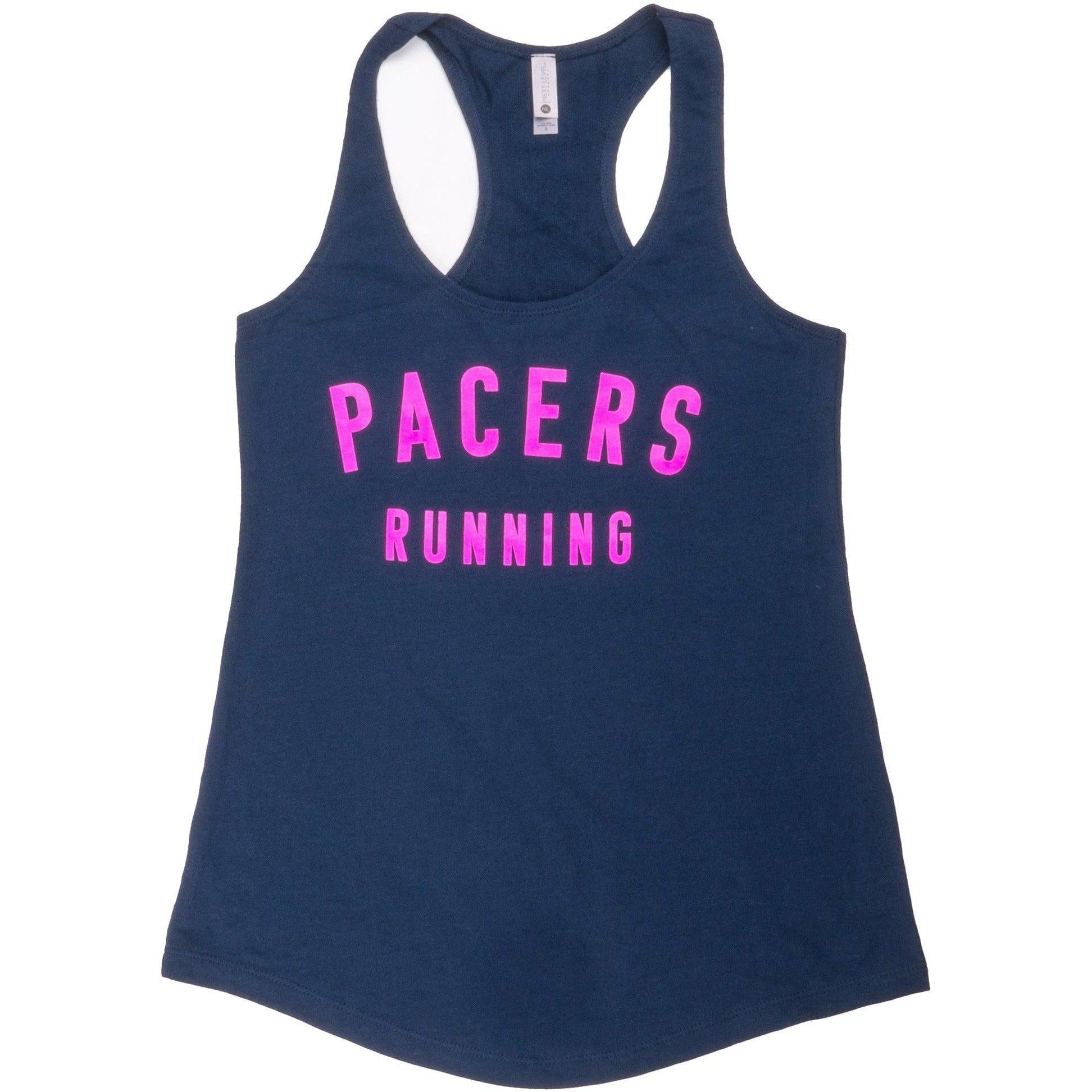 Pacers Running-Women's Pacers Running Tank-Navy/Pink Screen-Pacers Running