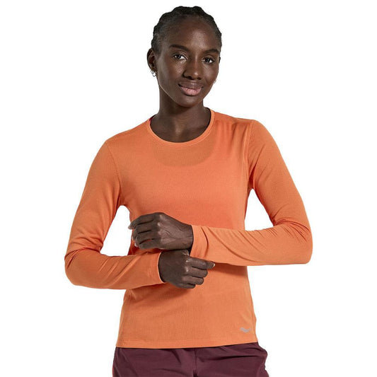 Saucony-Women's Saucony Stopwatch Long Sleeve-Ember-Pacers Running