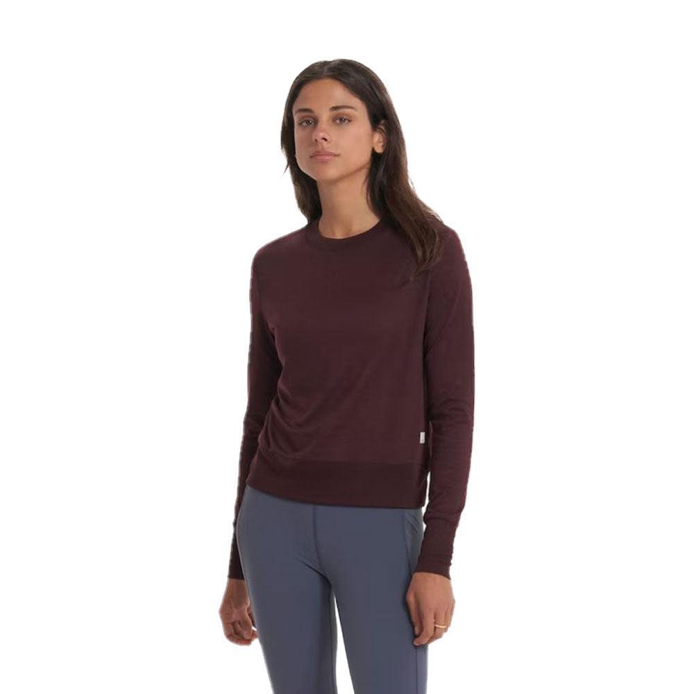 Vuori-Women's Vuori Daydream Crew-Ruby Heather-Pacers Running